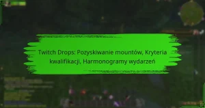 Twitch Drops: Pozyskiwanie mountów, Kryteria kwalifikacji, Harmonogramy wydarzeń