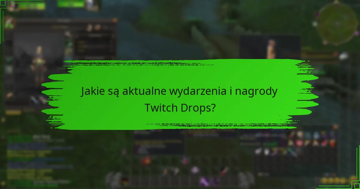 Jakie są aktualne wydarzenia i nagrody Twitch Drops?